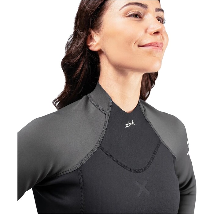 2024 Zhik Frauen Microfleece X Neoprene Wetsuit Top DTP-0580-BLK - Black